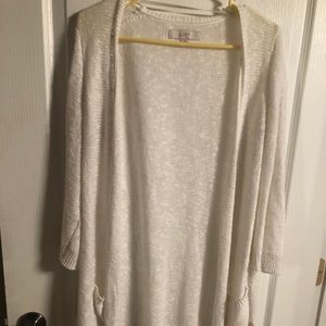 White cardigan